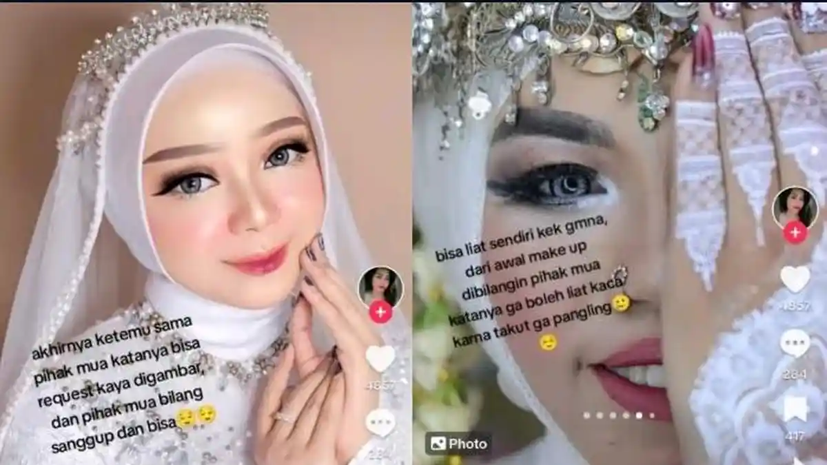 Curhat Pengantin Dirias MUA Pilihan Keluarga, Dilarang Bercermin saat Dirias, Hasilnya Bikin Trauma