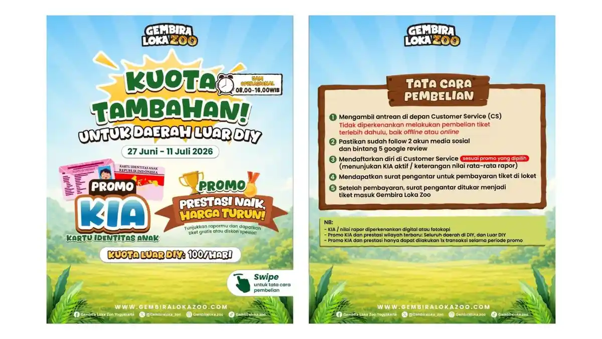 Ada Promo dari Gembira Loka Zoo bagi Pengunjung dari Luar Jogja - Tribunjogja.com