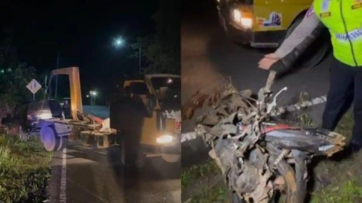 Kecelakaan Maut Tadi Malam, 2 Orang Tewas, Tabrakan Adu Banteng Mobil dan Motor