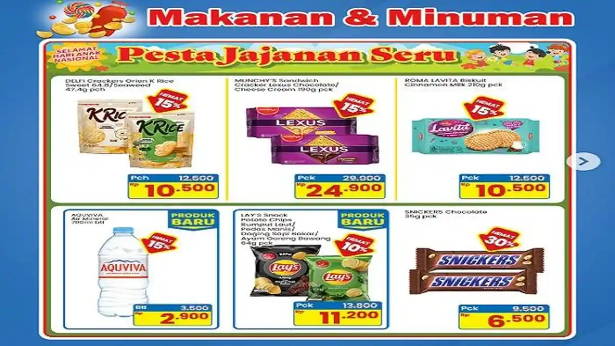 Promo Indomaret Camilan Murah Senin, Roma Lavita Rp 10.500, Regal Rp 19.500