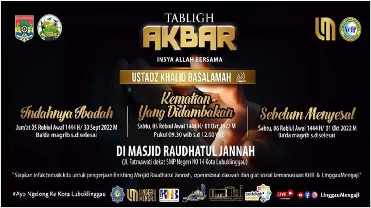 Ustadz Khalid Basalamah Terbaru, Bakal Tabligh Akbar di Lubuklinggau, Catat Waktu dan Tempatnya