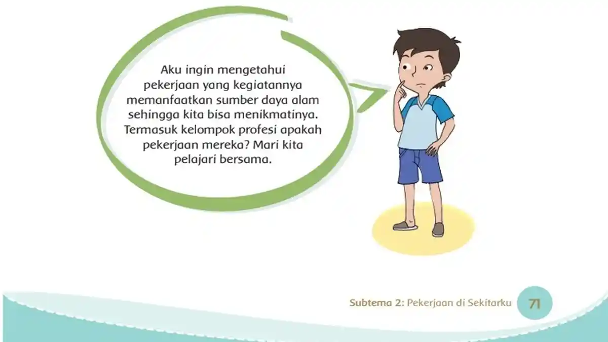 Kunci Jawaban Tema 4 Subtema 2 Kelas 4 SD Halaman 72, 73, 74, dan 75 Pekerjaan di Sekitarku