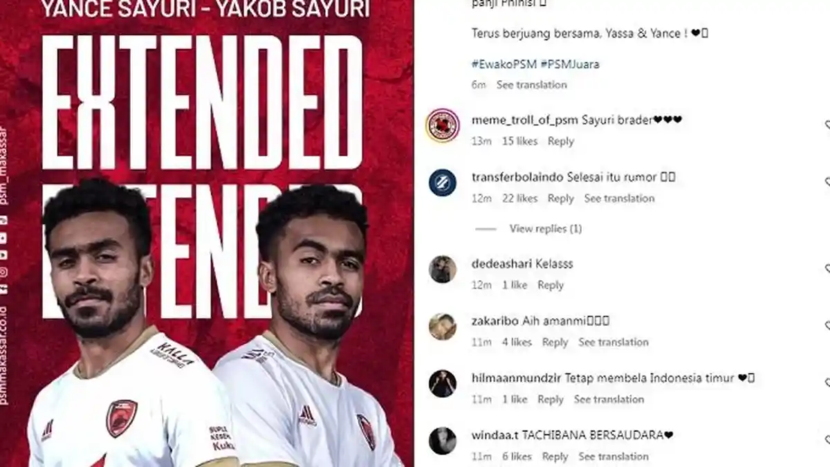 Done Deal! Stay PSM Makassar Yakob Sayuri dan Yance Sayuri Tak Ingin Jadi 'Kacang Lupa Kulit'