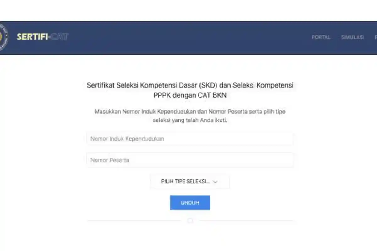 Link Download Sertifikat SKD CPNS 2024 di sertificat.bkn.go.id