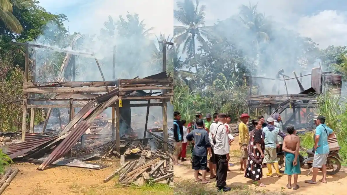 Detik-detik Kebakaran Rumah di Desa Pewutaa Kolaka Sultra, Pemilik Lihat Api di Dapur  