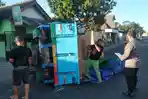 Hindari Kucing, Truk Terguling di Jalan Raya Menang, Kabupaten Kediri