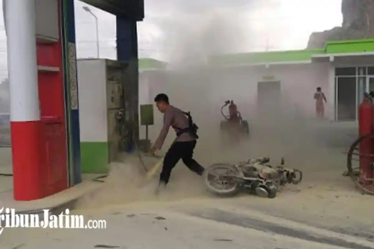 Motor Konsumen Keluar Api Usai Diisi Bensin, SPBU Watulonggo Kebakaran, Alami Kerugian Rp 300 Juta