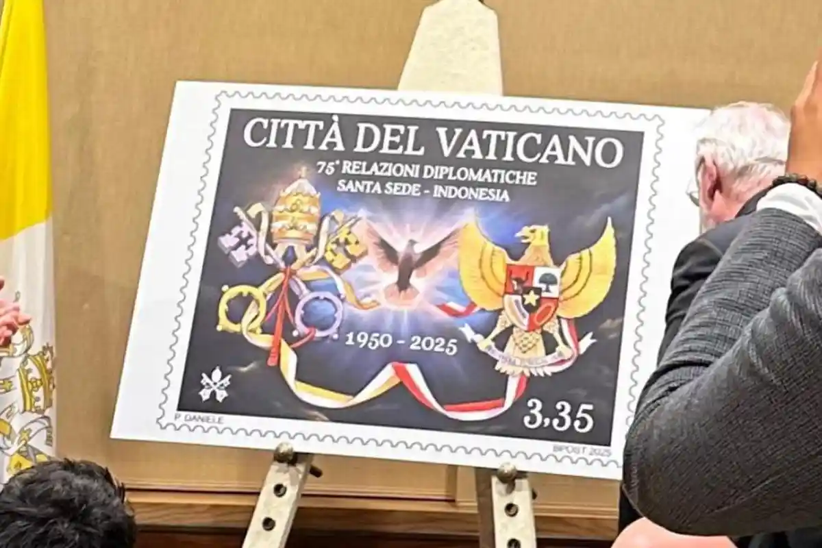 Rayakan HUT 75 Hubungan Diplomatik, Indonesia dan Vatikan Launching Perangko Baru