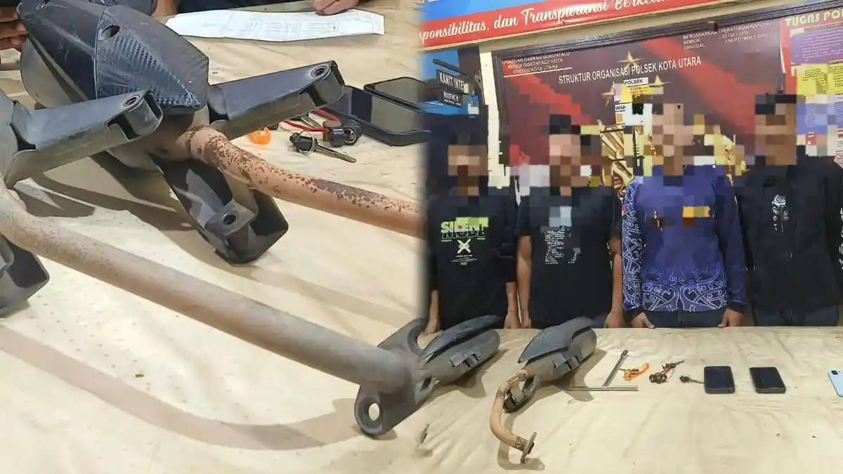 Komplotan Pencuri Knalpot Viral Akhirnya Dibekuk Polisi Gorontalo, Beraksi di 20 Lokasi Berbeda