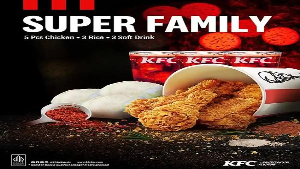 Promo KFC Hari Ini Minggu 15 Juni 2025, Menu Cocok Bareng Keluarga Pilih Super Family