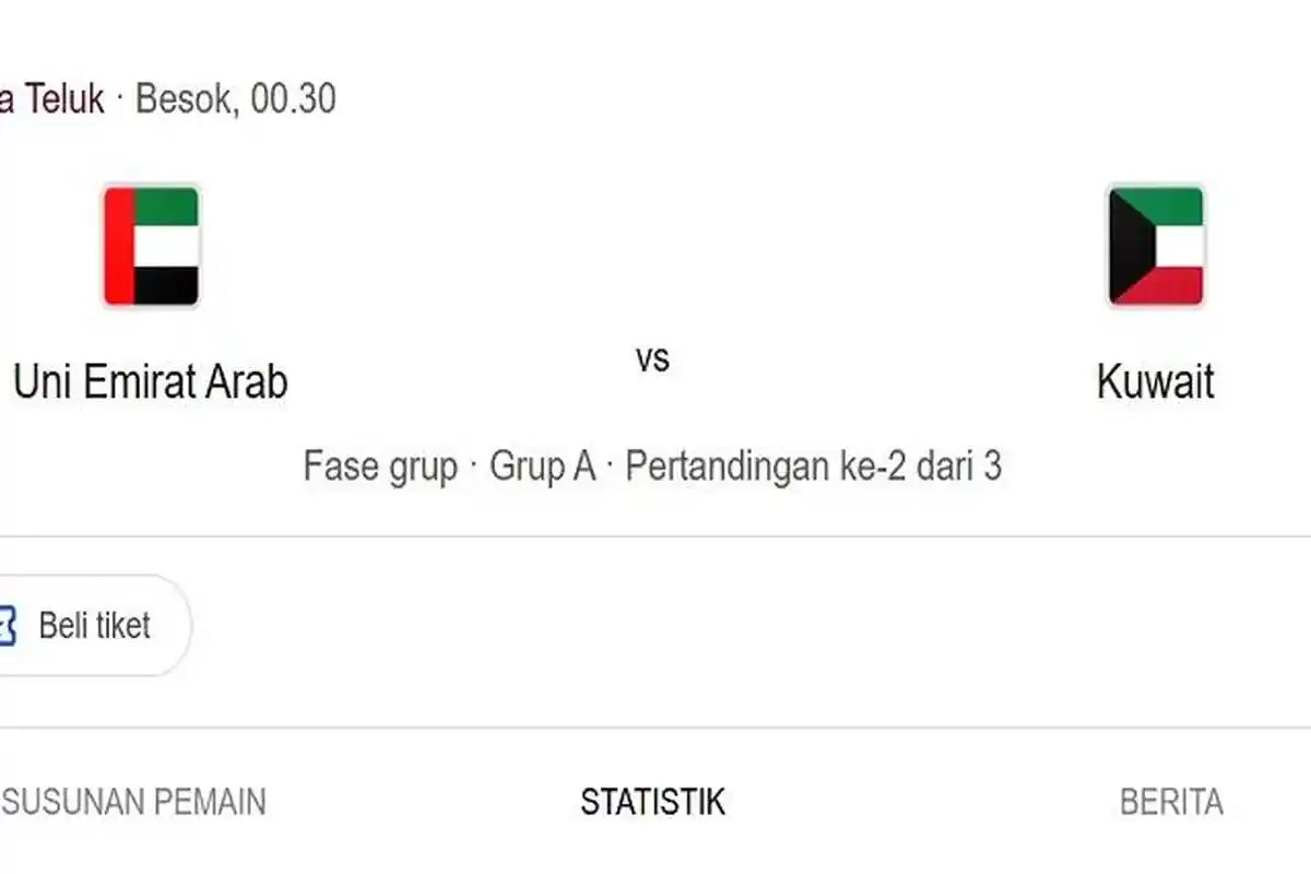 Prediksi Skor dan Susunan Pemain Uni Emirat Arab vs Kuwait, Adu Tajam Bruno dan Nasser