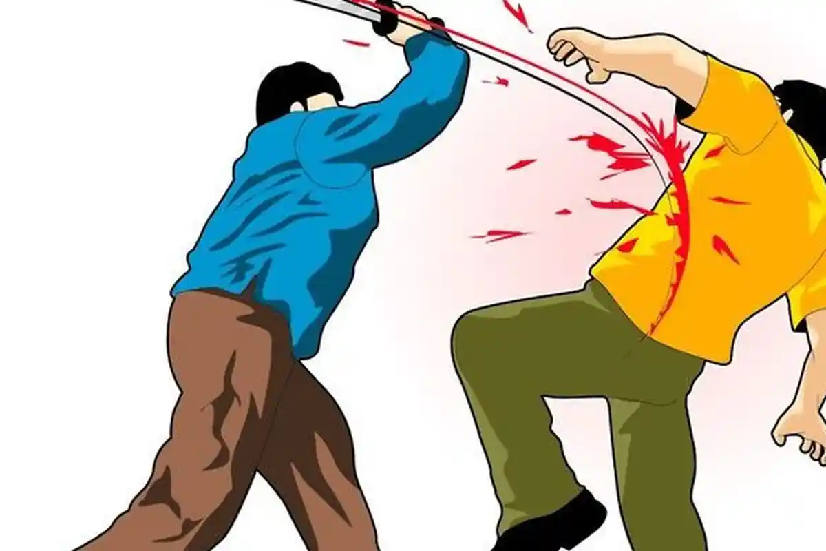 Truk Halangi Motor, Dua Pria di Bojonegoro ini Lalu Berduel dan Saling Adu Bacok