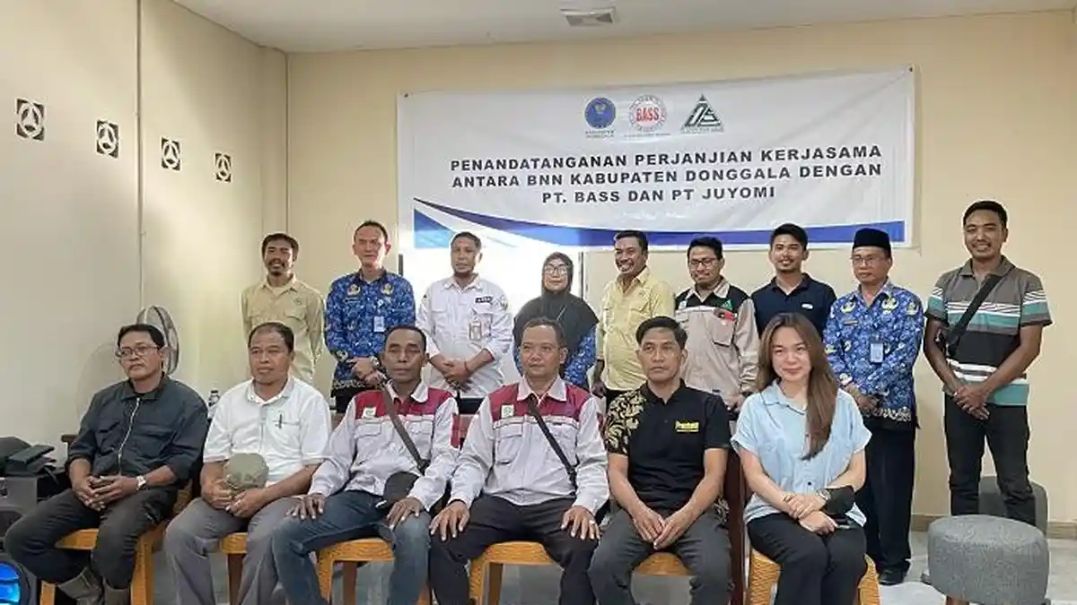 BNN Donggala Gandeng PT BASS dan PT Juyomi, Perkuat Program P4GN di Lingkungan Kerja Tambang