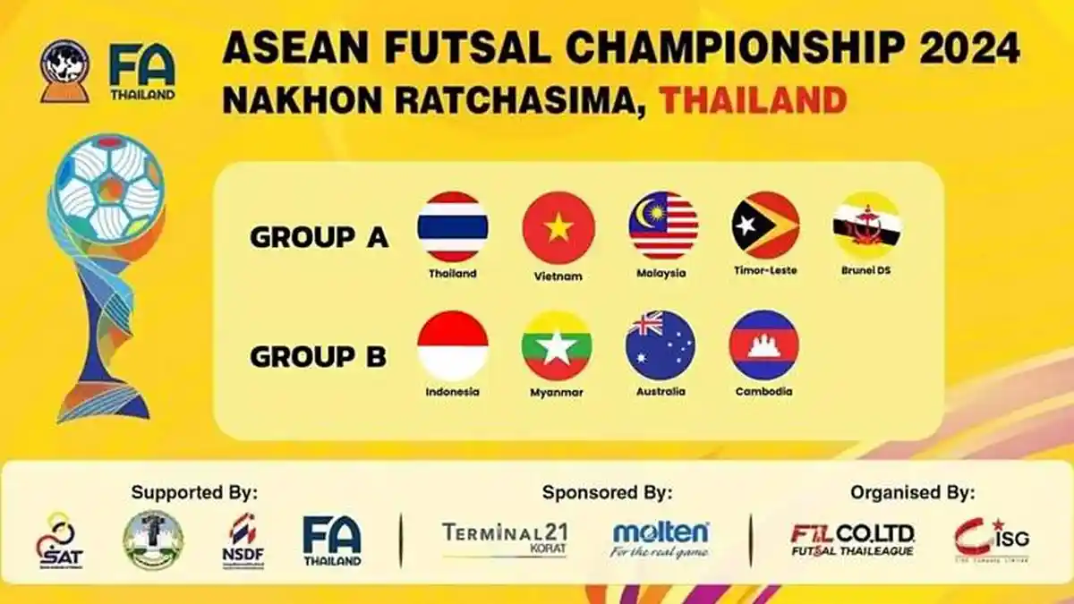 Jadwal Lengkap Timnas Futsal Indonesia di Piala AFF Futsal 2024