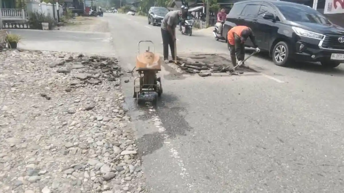 BPJN 1 Aceh Perbaiki Lubang Jalan Nasional Kawasan Jeumpa Abdya, Bertahap Hingga ke Nagan Raya