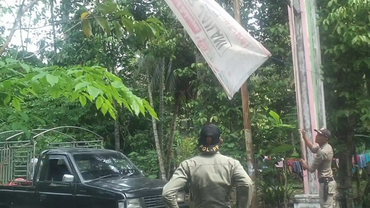 Satpol PP Aceh Jaya Koordinasi Dengan Panwaslu, Terkait Penertiban APK Caleg