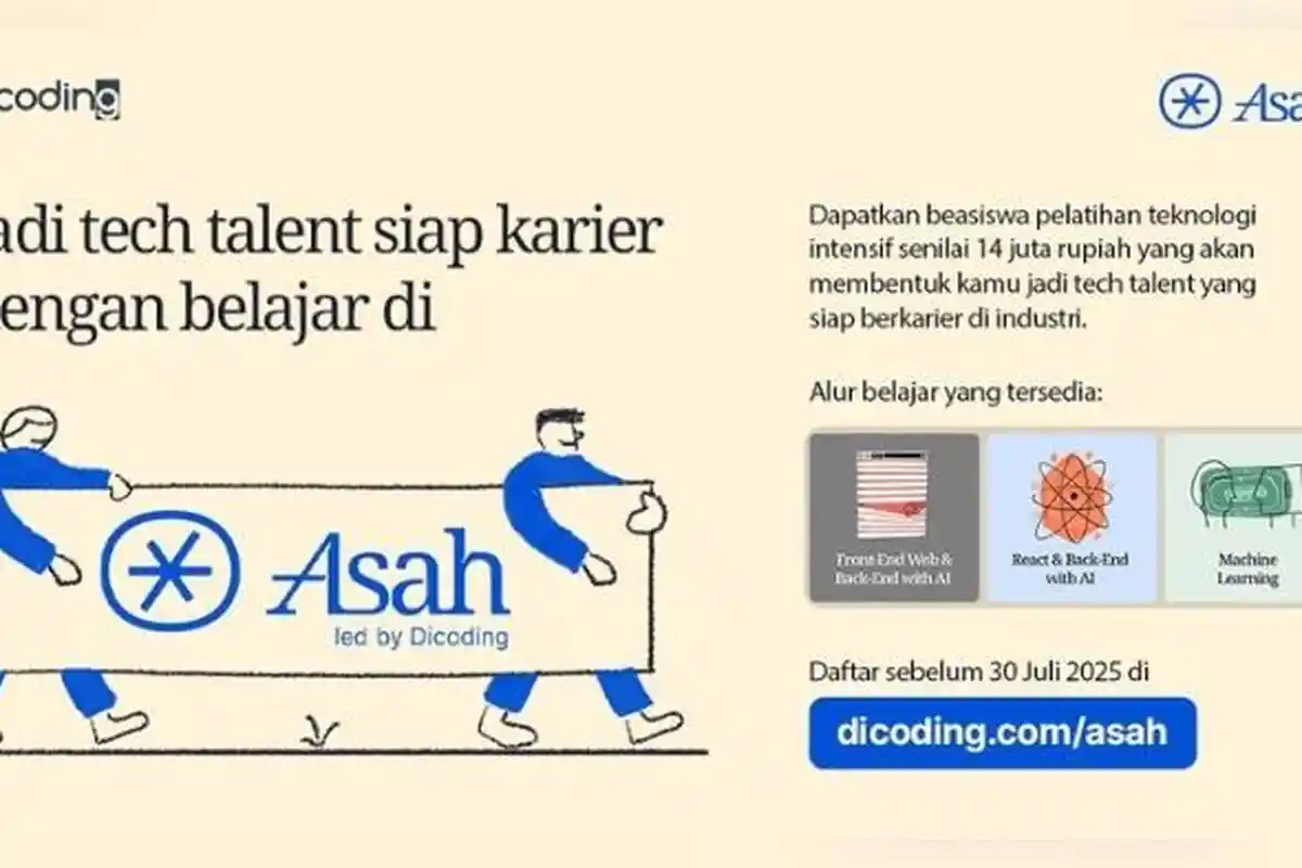 Dicoding Luncurkan Program Beasiswa Asah Beri Pelatihan Teknologi Intensif untuk 2000 Mahasiswa