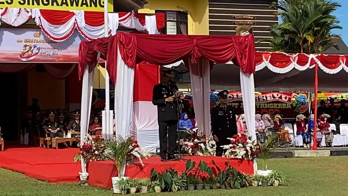 Semangat Hari Bhayangkara ke-80, Polres Singkawang Komitmen Mengabdi dan Melayani Masyarakat - Tribunpontianak.co.id