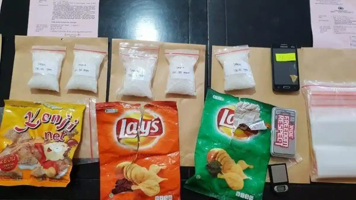 Polisi Ungkap Modus Baru Peredaran Sabu, Tersimpan di Kemasan Makanan Ringan