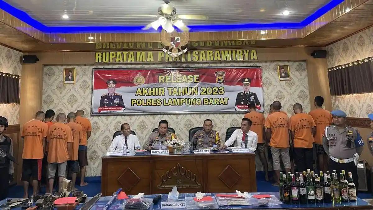 Breaking News Polres Lampung Barat Tangani 109 Kasus Kriminal Sepanjang 2023