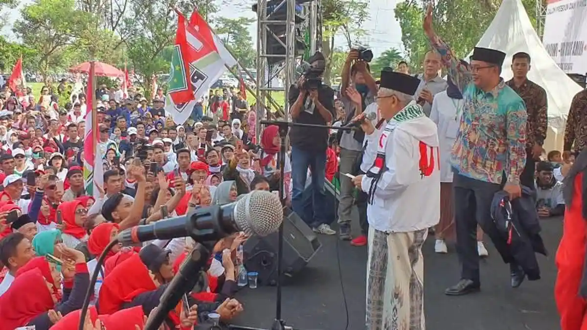 Ma'ruf Amin Doakan Ada Orang Sunda Jadi Presiden, Warga Teriak: Kang Emil