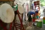 Pedagang Bedug Tanah Abang Mulai Ramai