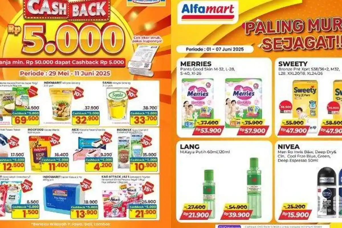 Tebus Murah Promo Alfamart cek Promo Indomaret Mulai Kamis 20 November 2025, Serba Rp 5.000