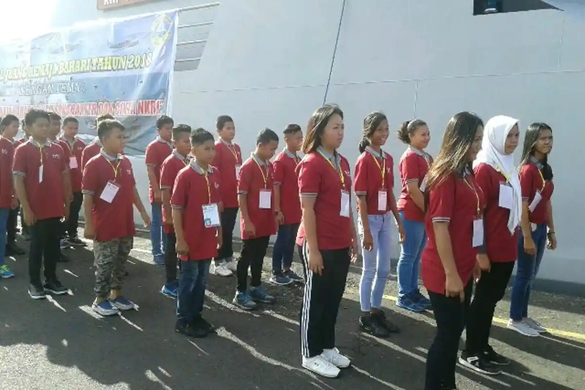 55 Siswa Semangat Mengikuti Bintal Juang Remaja Bahari 2018