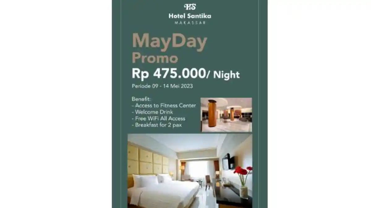 Staycation Makin Hemat dengan Promo Menarik dari Hotel Santika Makassar