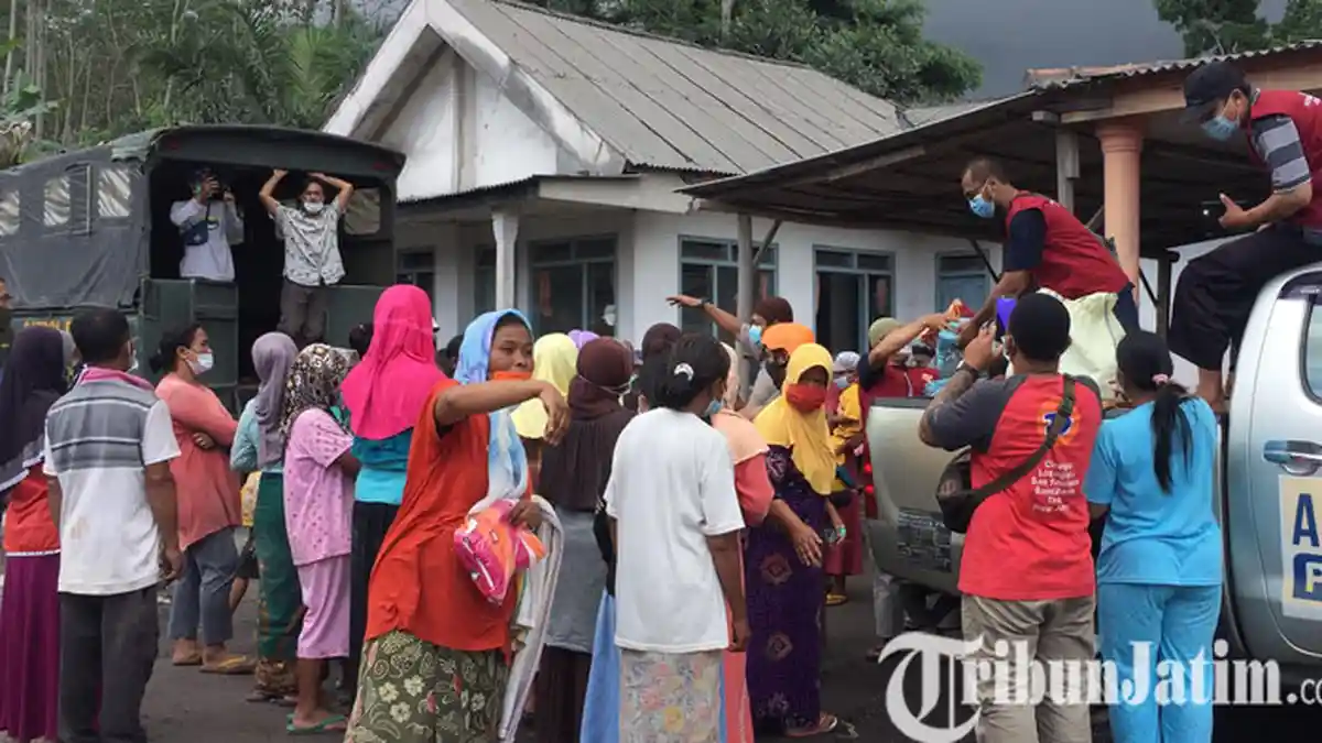 Terdampak Erupsi Gumung Semeru, Akhirnya Dusun Sumbersari Lumajang Dapat Bantuan