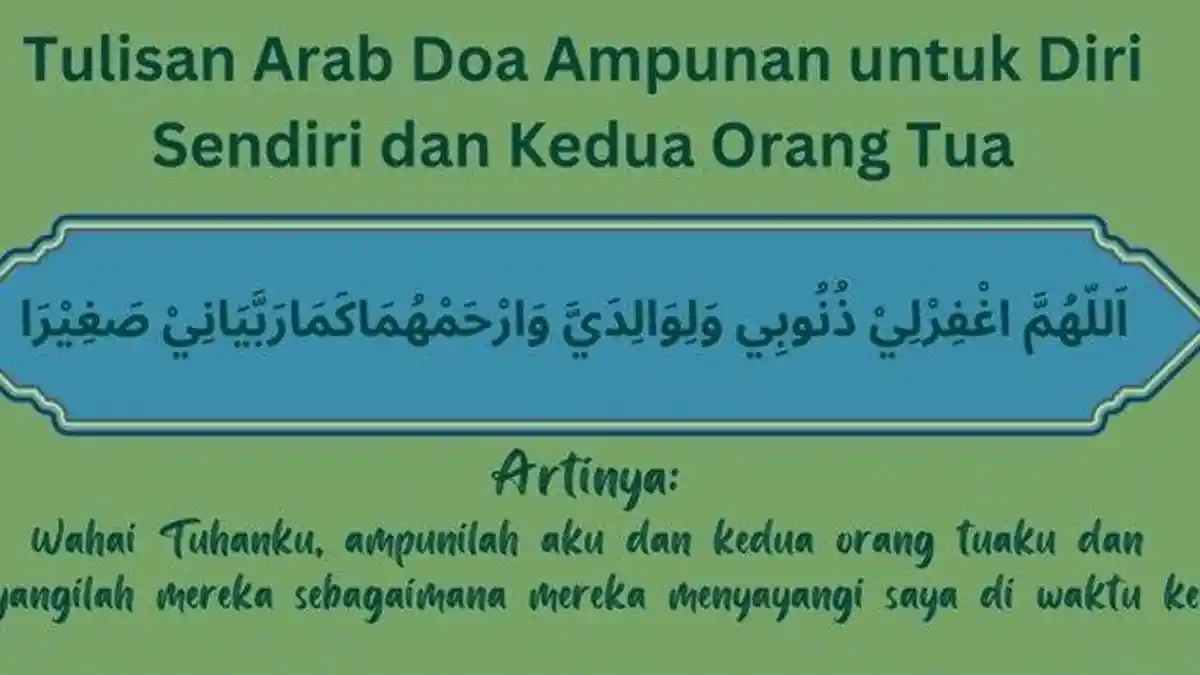 Allahummaghfirli Dzunubi Waliwalidayya Warhamhuma Kama Robbayani Soghiro : Arab, Latin dan Artinya