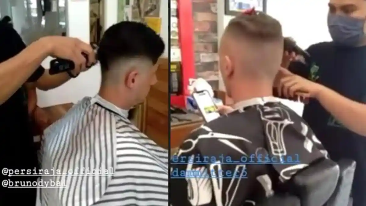 Malam Ini Duo Pemain Asing Persiraja Bruno Dybal dan Adam Mitter Tampil dengan Gaya Rambut Baru