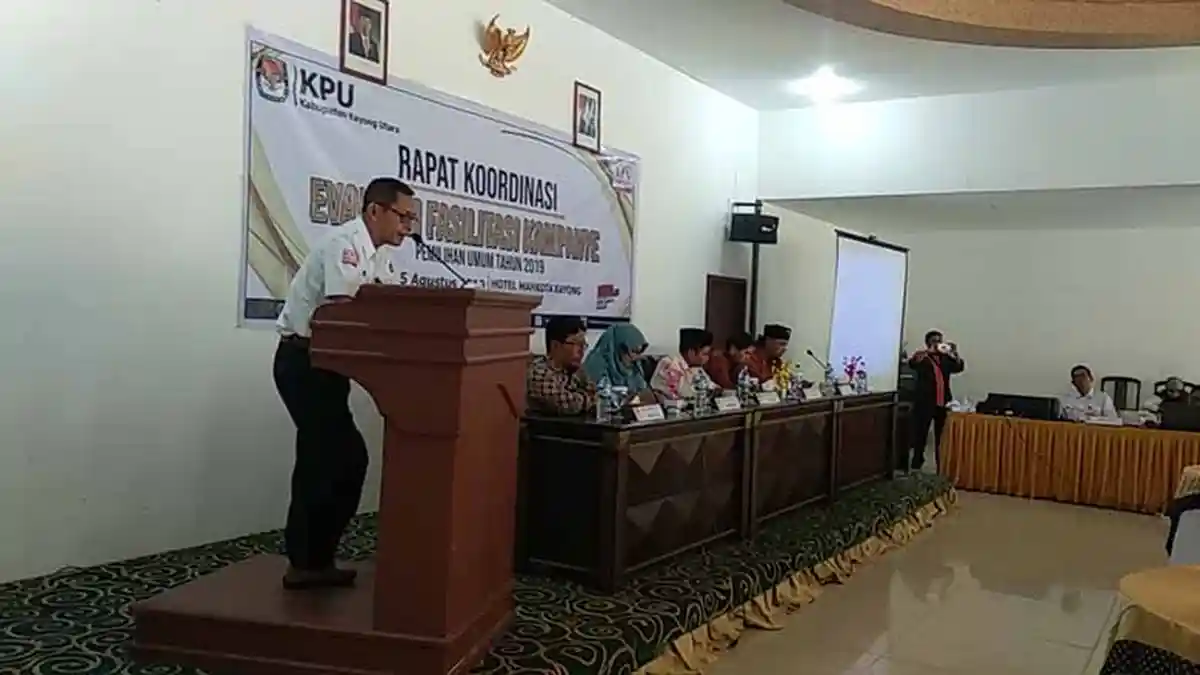 KPU Kayong Utara Gelar Rakor Evaluasi Pemilu 2019
