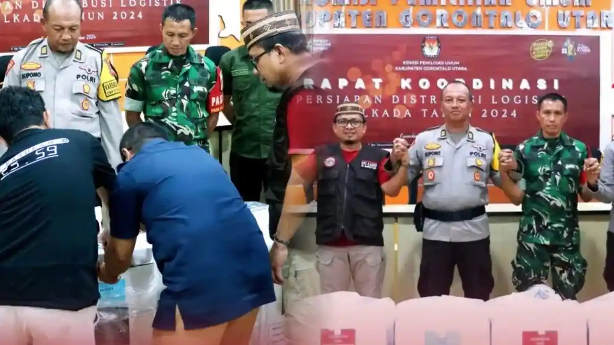 Distribusi Logistik Pilkada ke 6 Wilayah Terjauh Gorontalo Utara, Tiap Truk Dikawal 4 Patwal