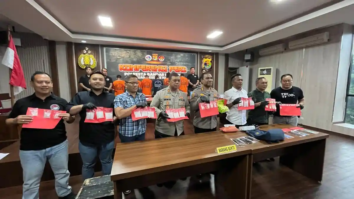 Polisi Butuh Waktu Berhari-hari Ungkap Sabu 2,2 Kg di Bandar Lampung