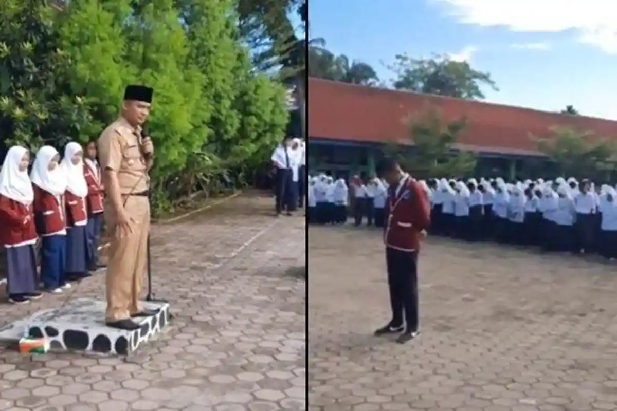 Viral Video, Pidato Camat Buat Guru dan Murid Menangis: Saya Minta Jangan Ada yang Berbicara Lagi