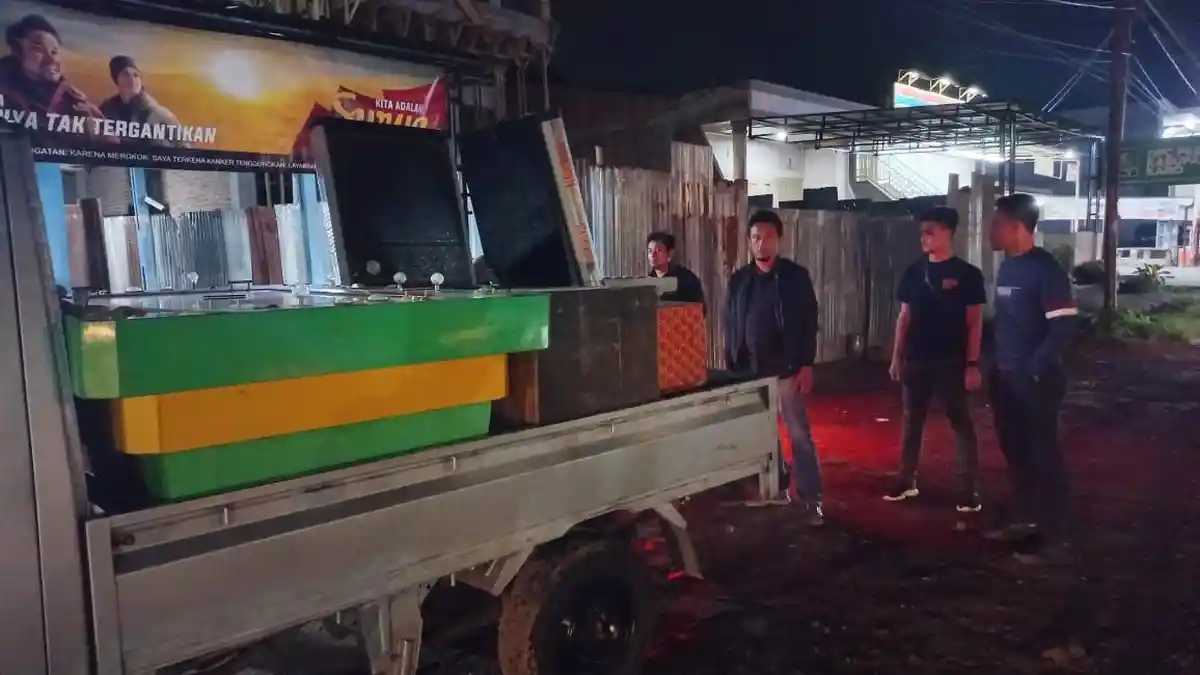 Respon Aduan Masyarakat, Kapolres Tanah Karo Kerahkan Personel Amankan 5 Unit Mesin Alat Perjudian