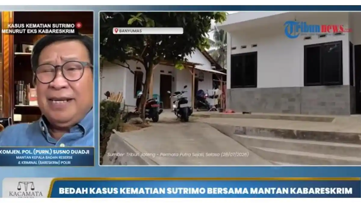 Susno Duadji Nilai Wajar jika Ada Kecurigaan Sutrimo Korban Pembunuhan: Itu Harus Dijawab Polisi - Tribunnews.com
