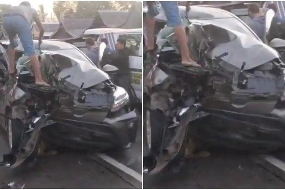 Kecelakaan Maut, Seorang Pengemudi Tewas dan 5 Luka-luka, Mobil Tabrak Truk