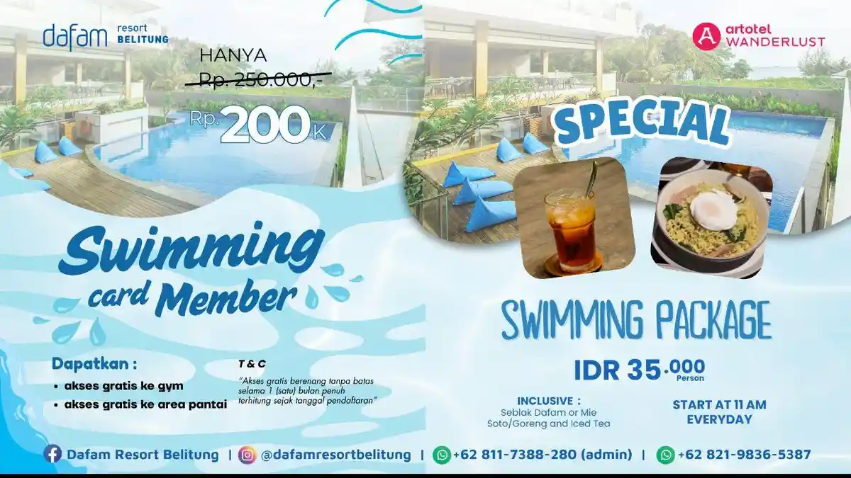 Swim & Chill: Nikmati Paket Renang Hemat di Dafam Resort Belitung