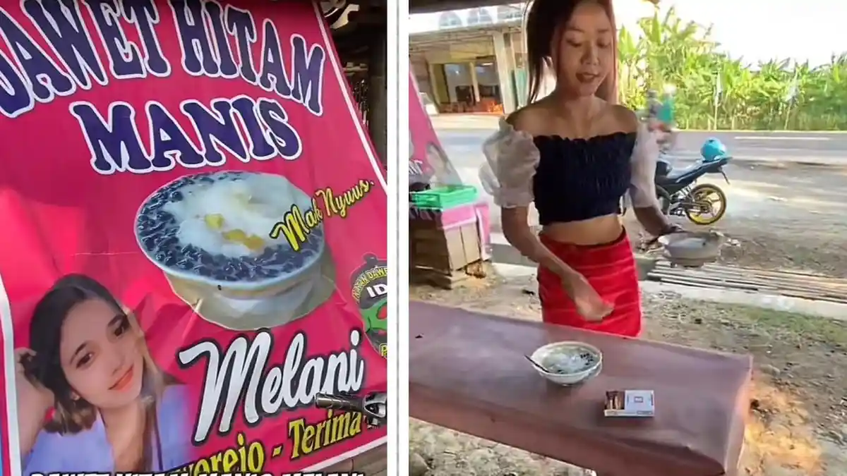Viral Penjual Dawet Cantik di Purworejo, Dawet Hitam Melani Ini Lokasinya