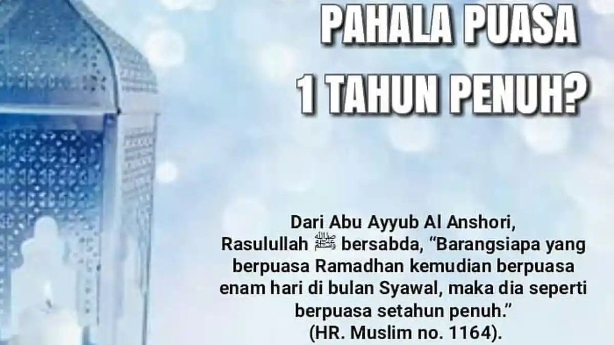 6 Manfaat Puasa Syawal bagi Kesehatan juga Penyempurna Pahala Puasa Ramadhan