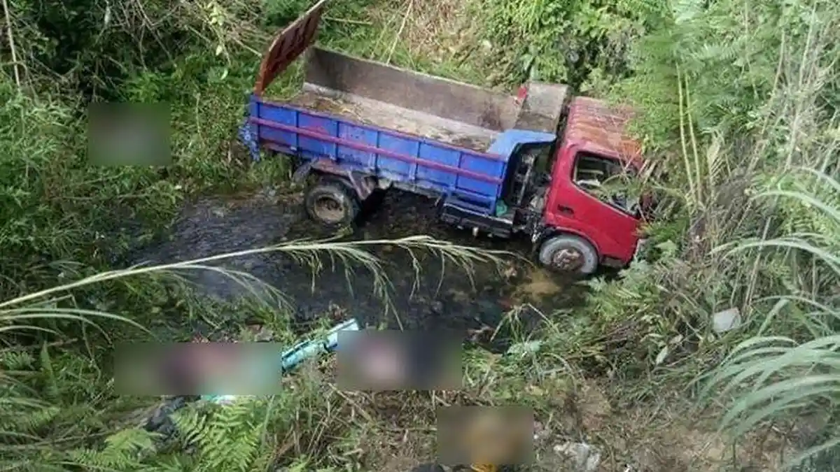 Truk Mengangkut 12 Penumpang Terjun ke Jurang, 4 Orang Tewas
