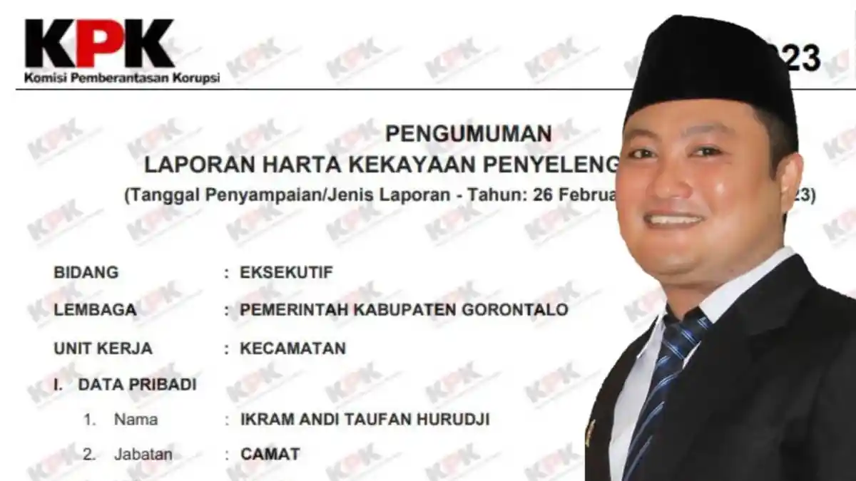Sosok Ikram Andi Taufan Hurudji, Camat Terkaya di Kabupaten Gorontalo, Punya Harta Miliaran Rupiah