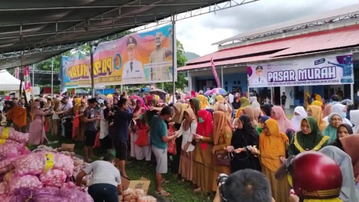 Pasar Murah Gorontalo Digelar di Tilamuta, Beras, Telur, hingga Migor Dijual Harga Subsidi
