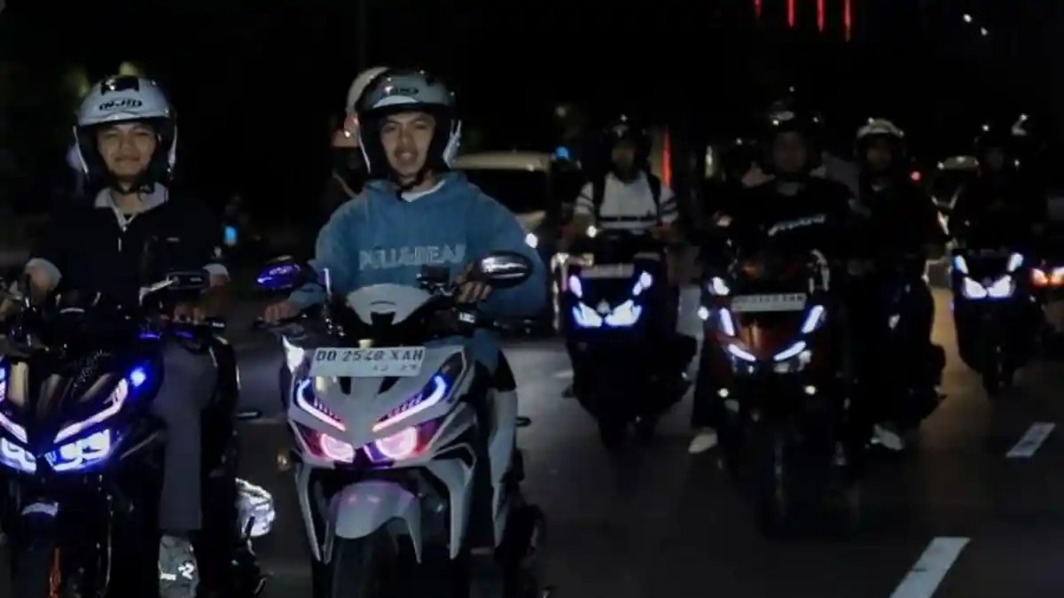 Nocturnity Riding, Cara Asmo Sulsel Eratkan Kebersamaan dengan Komunitas Honda