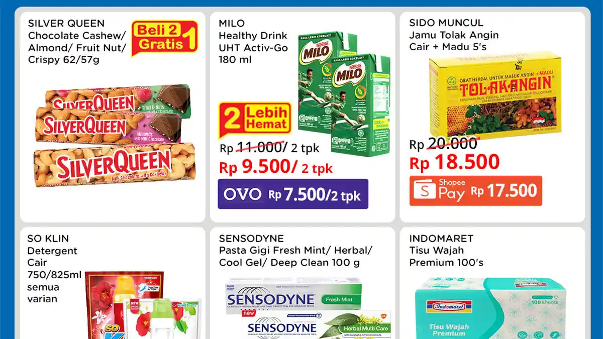 HANYA HARI INI! Promo Indomaret 8 Februari 2022, Silver Queen Beli 2 Gratis 1 & Promo Deterjen Murah