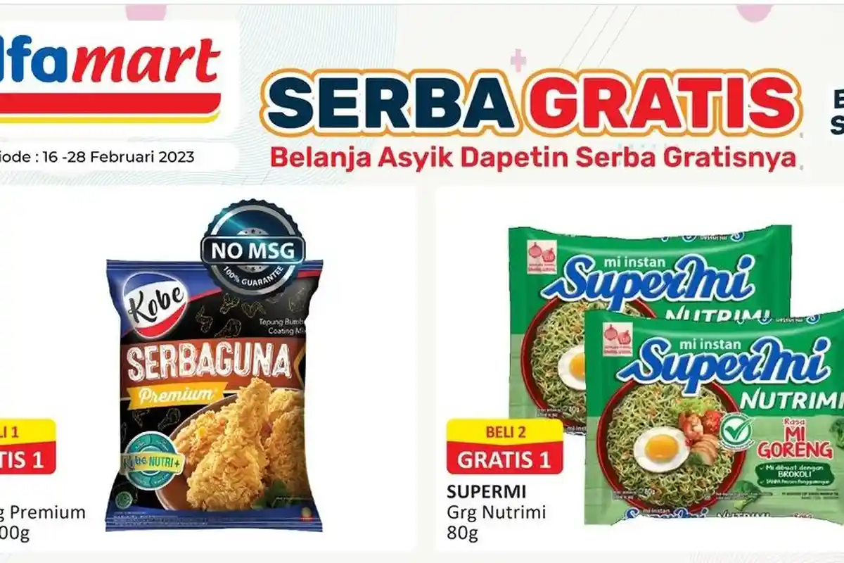Promo Alfamart 27-28 Februari 2023, 3 Es Krim Walls Rp10.900, Beli 2 Gratis 1: Supermie,Tissue Basah