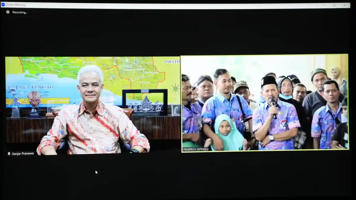 Ganjar Pranowo Lepas Rombongan Mudik Gratis Warga Jawa Tengah yang Merantau di Sumatera
