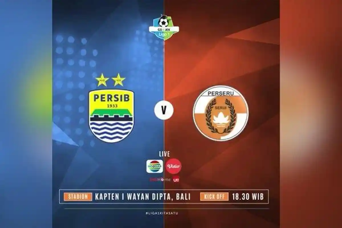 Skor 1-0, Live Streaming Vidio.com Indosiar Persib Bandung Vs Perseru Serui Via HP di Sini
